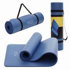 Коврик (мат) спортивный 4FIZJO NBR 180 x 60 x 1 см для йоги и фитнеса 4FJ0432 Navy Blue