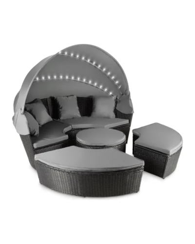 Cадові меблі Outtec Round Lounge Chairs модульні чорно-графітові