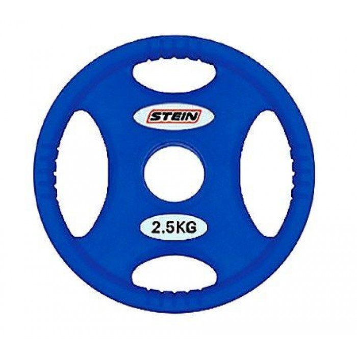 Професійний диск гумовий 2,5 кг d - 50 мм Stein TPU Color 3-Hole Plate