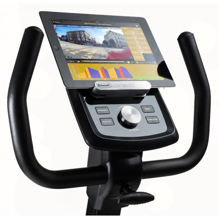 Горизонтальный велотренажер Hop-Sport HS-070L Helix iConsole+ серебристый