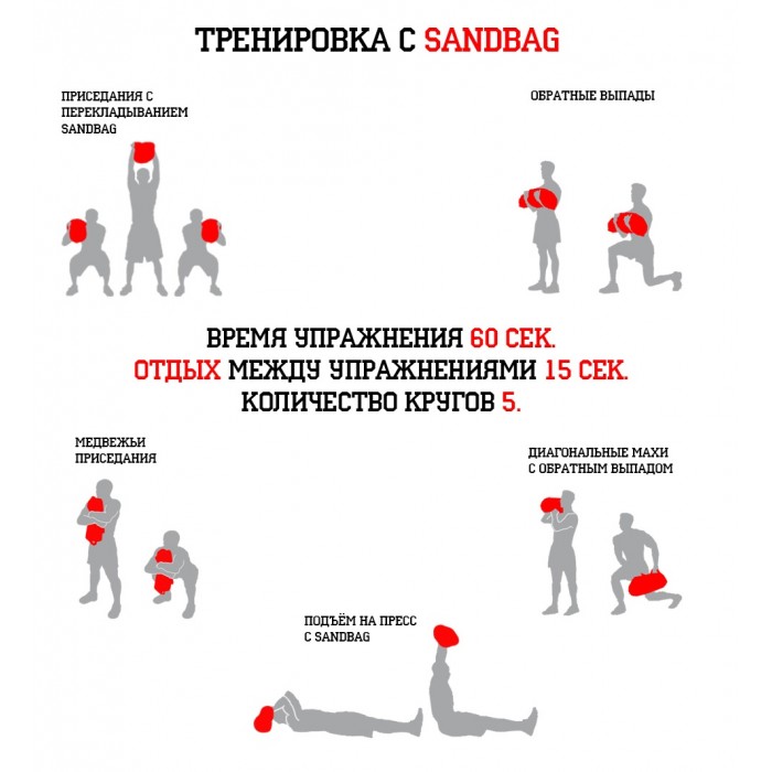 Мешок для кроссфита (Сэндбэг) 15 кг SPART