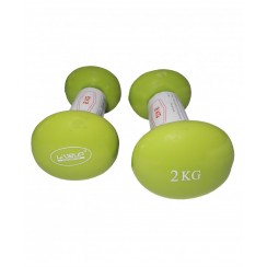 Гантелі для фітнесу 2 кг 2шт вінілові LiveUp LS2001-2