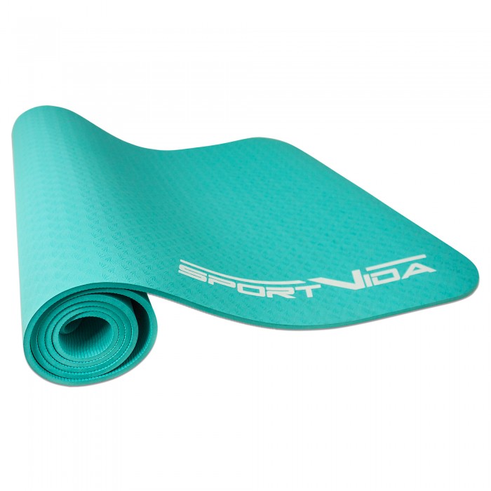 Килимок для фітнесу та йоги SportVida TPE 6 мм SV-HK0056 Mint