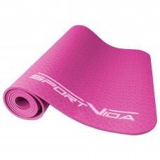 Коврик для фитнеса и йоги SportVida TPE 4 мм SV-HK0055 Pink