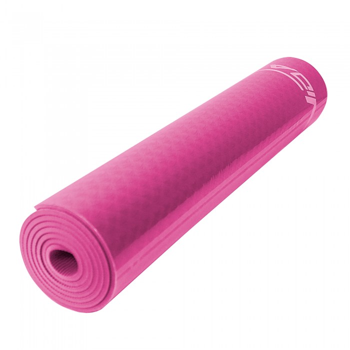 Килимок для фітнесу та йоги SportVida TPE 4 мм SV-HK0055 Pink