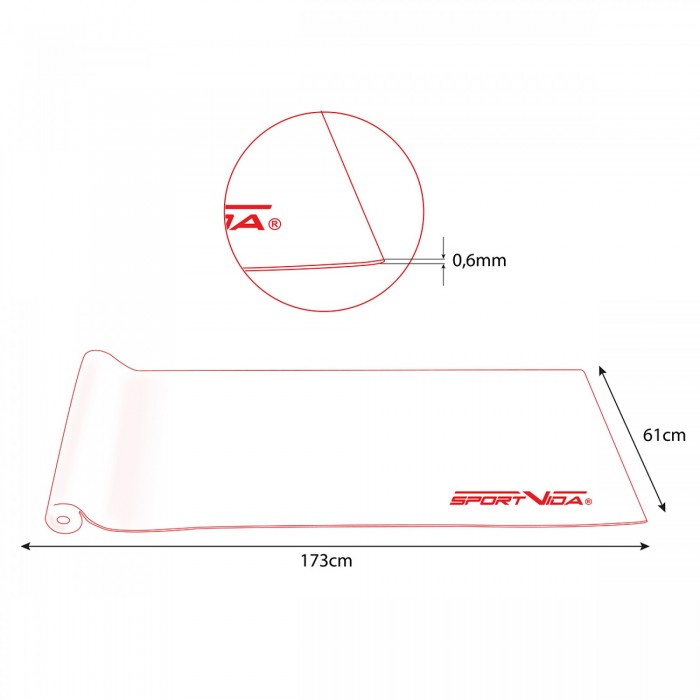 Коврик для йоги (Yoga mat) SportVida PVC 6 мм SV-HK0053 Sky Blue