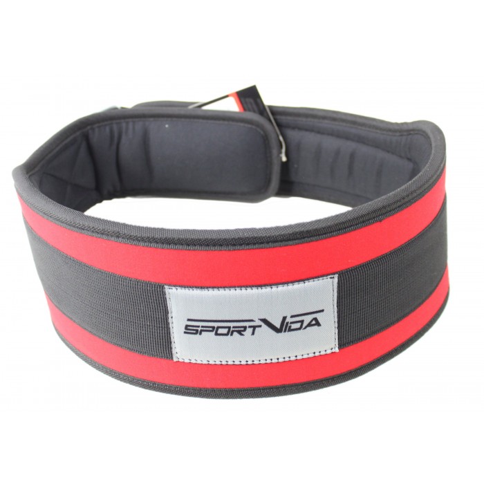 Пояс для тяжелой атлетики неопреновый SportVida SV-AG0102 (M) Red