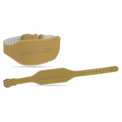 Пояс для тяжелой атлетики кожаный SportVida SV-AG0054 (L) Beige