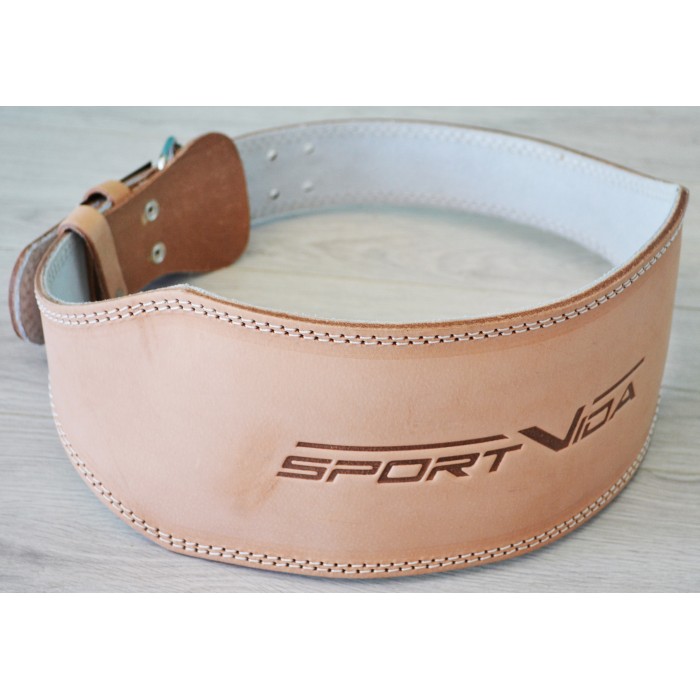 Пояс для важкої атлетики шкіряний SportVida SV-AG0055 (XL) Beige