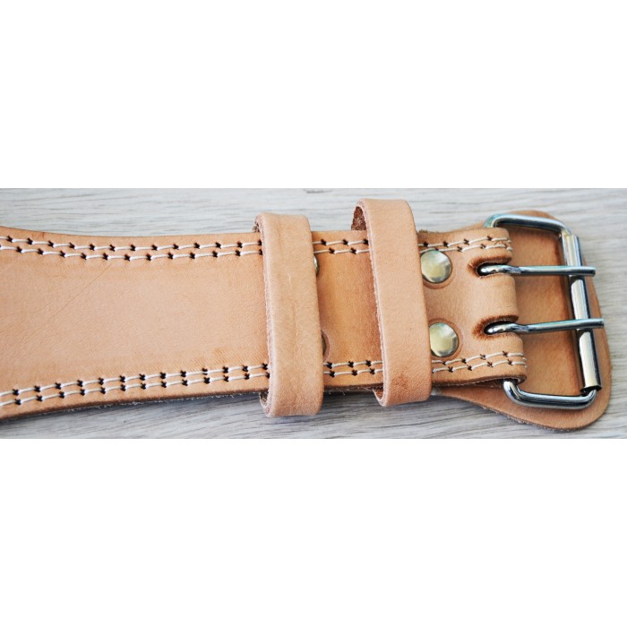 Пояс для важкої атлетики шкіряний SportVida SV-AG0056 (XXL) Beige