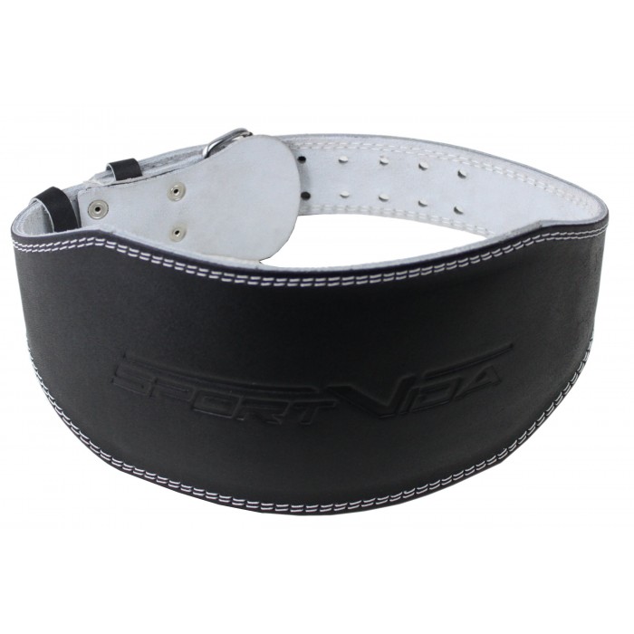 Пояс для тяжелой атлетики с экокожи SportVida SV-AG0065 (S) Black