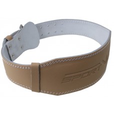 Пояс для тяжелой атлетики с экокожи SportVida SV-AG0072 (L) Beige