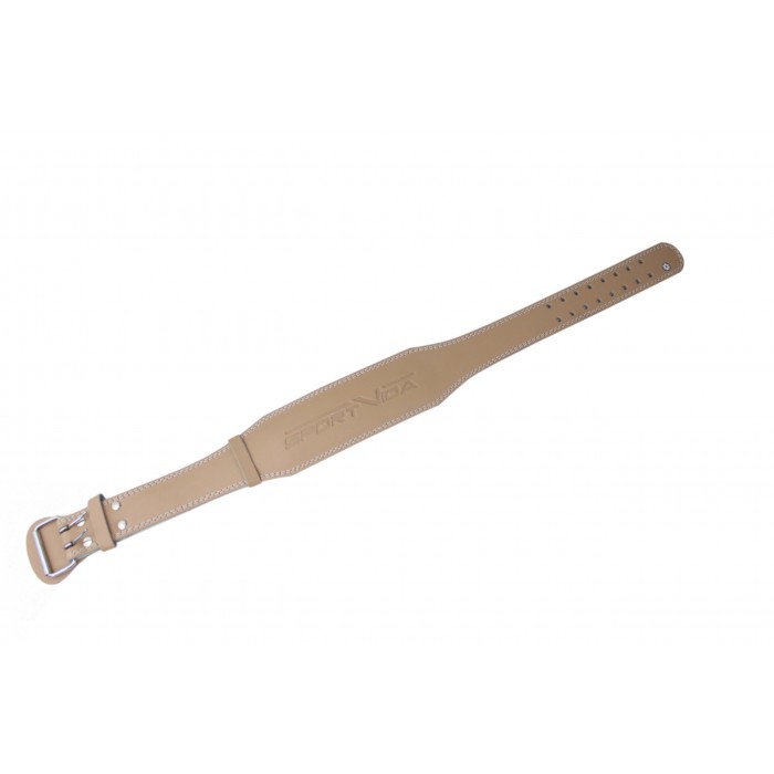 Пояс для тяжелой атлетики с экокожи SportVida SV-AG0072 (L) Beige