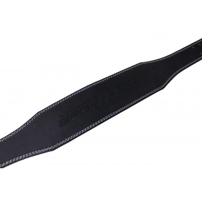 Пояс для важкої атлетики з екокожі SportVida SV-AG0075 (S) Black