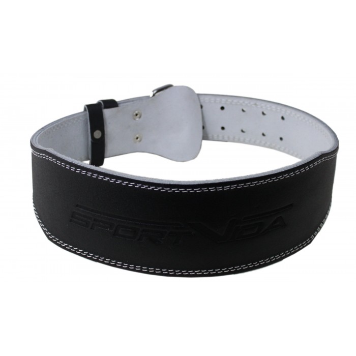 Пояс для тяжелой атлетики с экокожи SportVida SV-AG0079 (XXL) Black