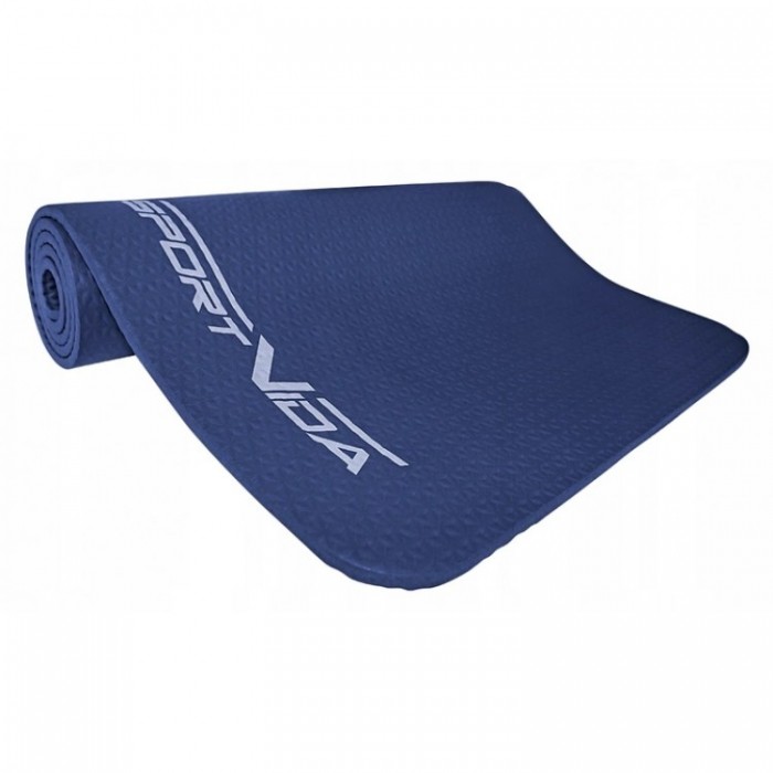 Килимок для фітнесу текстурований SportVida NBR 1 см SV-HK0072 Blue