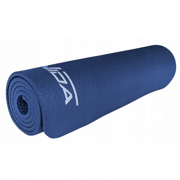 Килимок для фітнесу текстурований SportVida NBR 1 см SV-HK0072 Blue