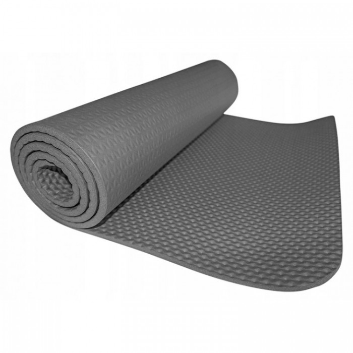 Коврик для фитнеса текстурированный SportVida NBR 1 см SV-HK0070 Grey