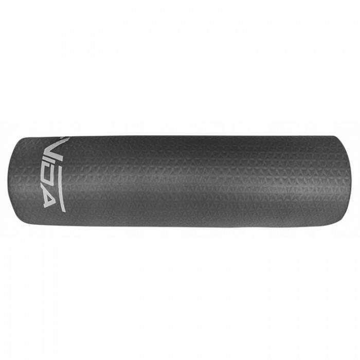 Коврик для фитнеса текстурированный SportVida NBR 1 см SV-HK0070 Grey