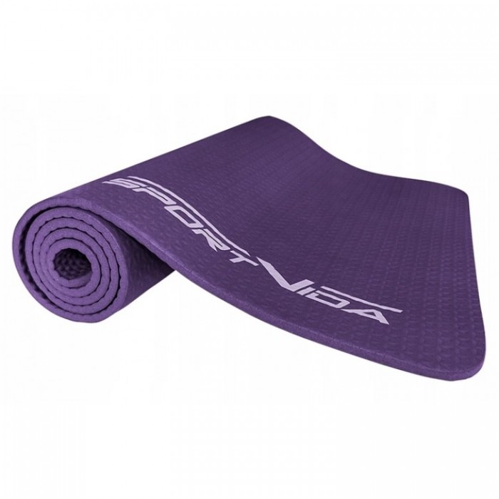 Килимок для фітнесу текстурований SportVida NBR 1 см SV-HK0071 Violet