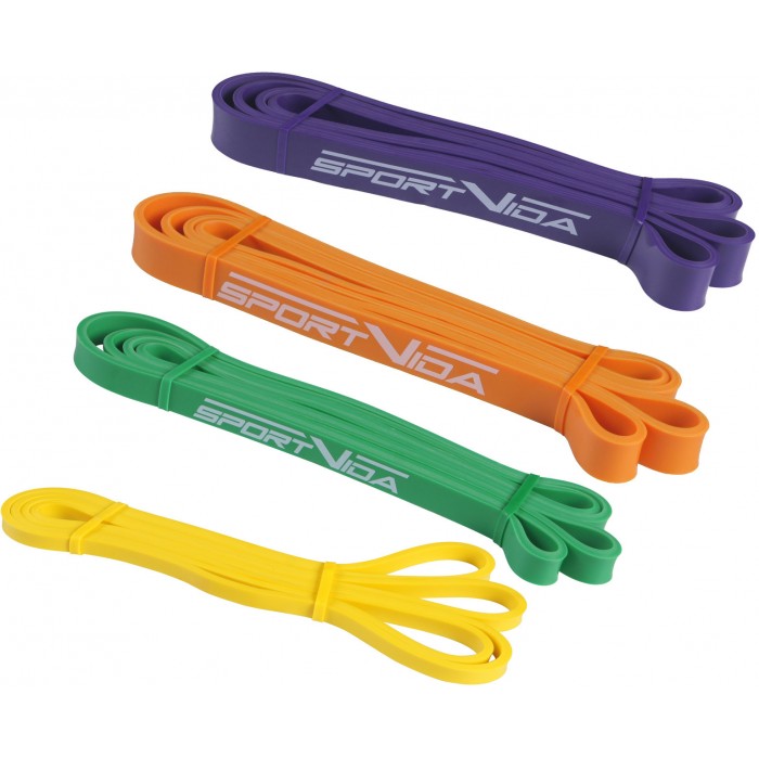 Резинка для подтягиваний (силовая лента) SportVida Power Band 4 шт 0-26 кг SV-HK004-3456
