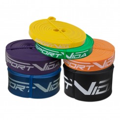 Гумка для підтягувань (силова стрічка) SportVida Power Band 6 шт 0-46 кг SV-HK004-345678
