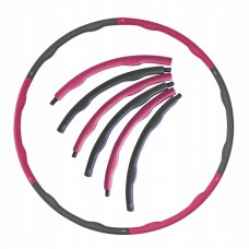 Хулахуп обруч для схуднення масажний SportVida 100 см 1.2 кг SV-HK0156-2 Grey / Pink