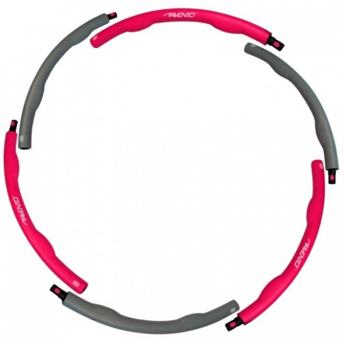 Хулахуп обруч для схуднення масажний SportVida 100 см 1.2 кг SV-HK0156-2 Grey / Pink