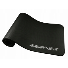 Килимок для фітнесу та йоги SportVida NBR 1 см SV-HK0166 Black