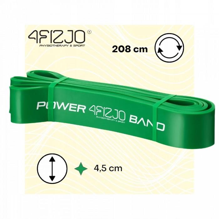Резинка для підтягування та спорту 4FIZJO Power Band 45 мм 26-36 кг Green (P-5907222931080)