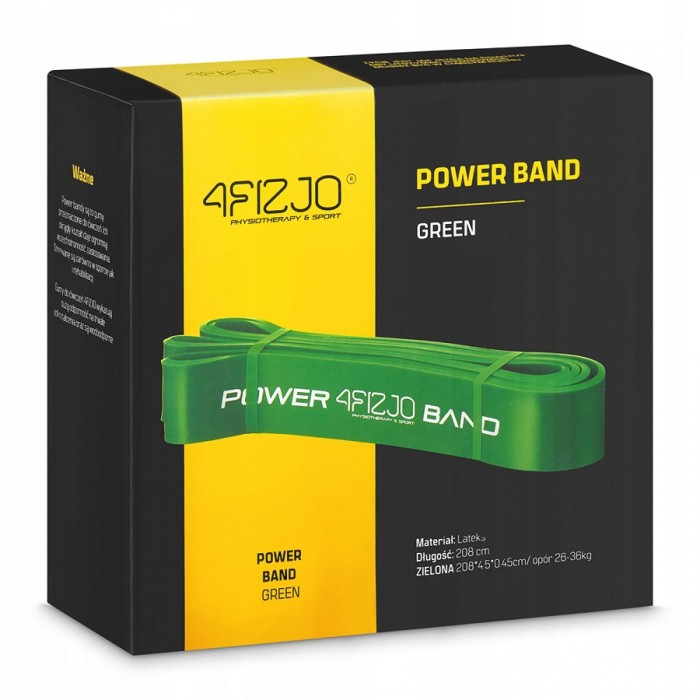 Резинка для підтягування та спорту 4FIZJO Power Band 45 мм 26-36 кг Green (P-5907222931080)