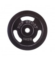 Блин (диск) 10 кг металлический Hop-Sport d - 30 мм