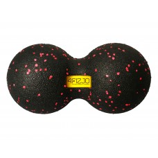 Масажний м'ячик подвійний 4FIZJO EPP 12 x 24 см 4FJ1332 Black / Red