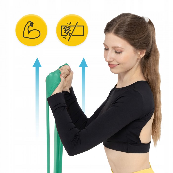 Стрічка-еспандер для спорту та реабілітації 4FIZJO Flat Band 200 х 15 cм 5-8 кг Green (P-5907222931653)