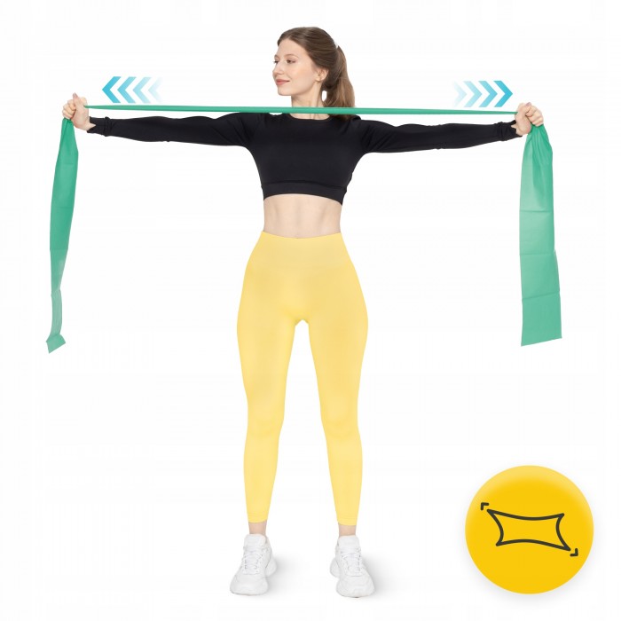 Стрічка-еспандер для спорту та реабілітації 4FIZJO Flat Band 200 х 15 cм 5-8 кг Green (P-5907222931653)