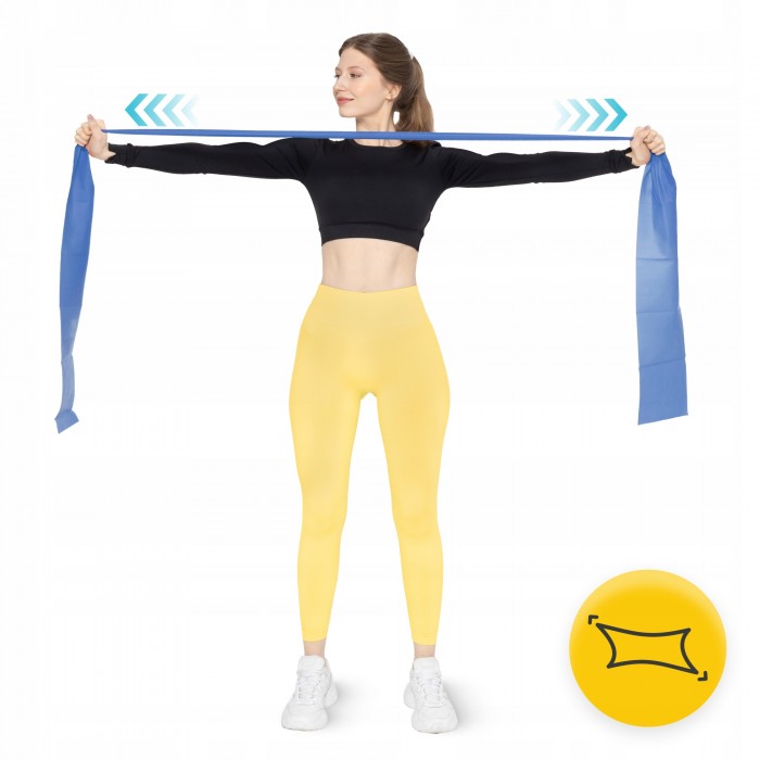 Стрічка-еспандер для спорту та реабілітації 4FIZJO Flat Band 200 х 15 cм 9-11 кг Blue (P-5907222931660)
