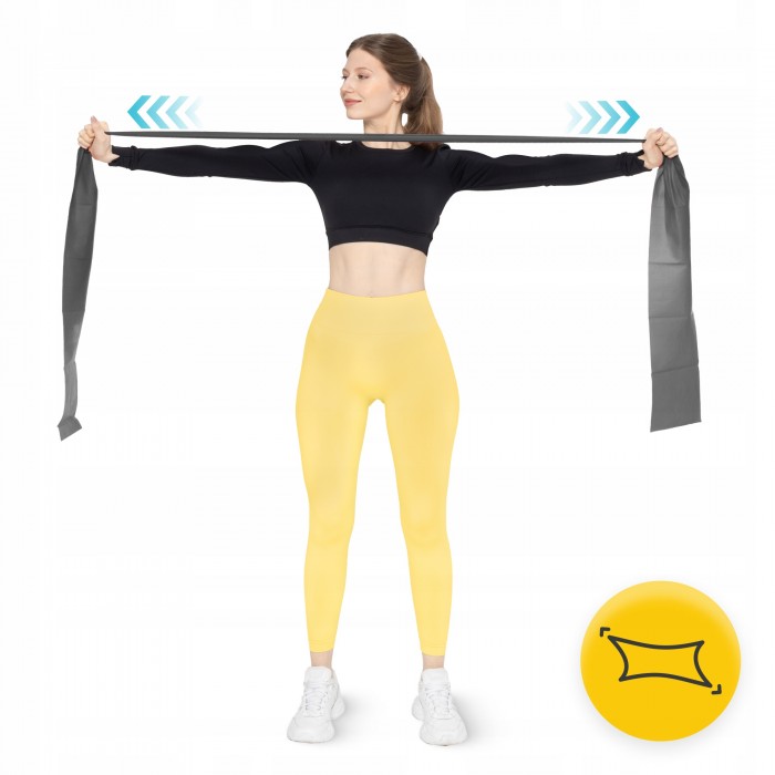 Стрічка-еспандер для спорту та реабілітації 4FIZJO Flat Band 200 х 15 cм 12-15 кг Black (P-5907222931677)
