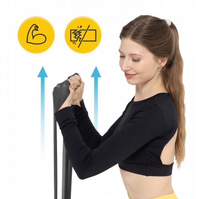 Стрічка-еспандер для спорту та реабілітації 4FIZJO Flat Band 200 х 15 cм 12-15 кг Black (P-5907222931677)