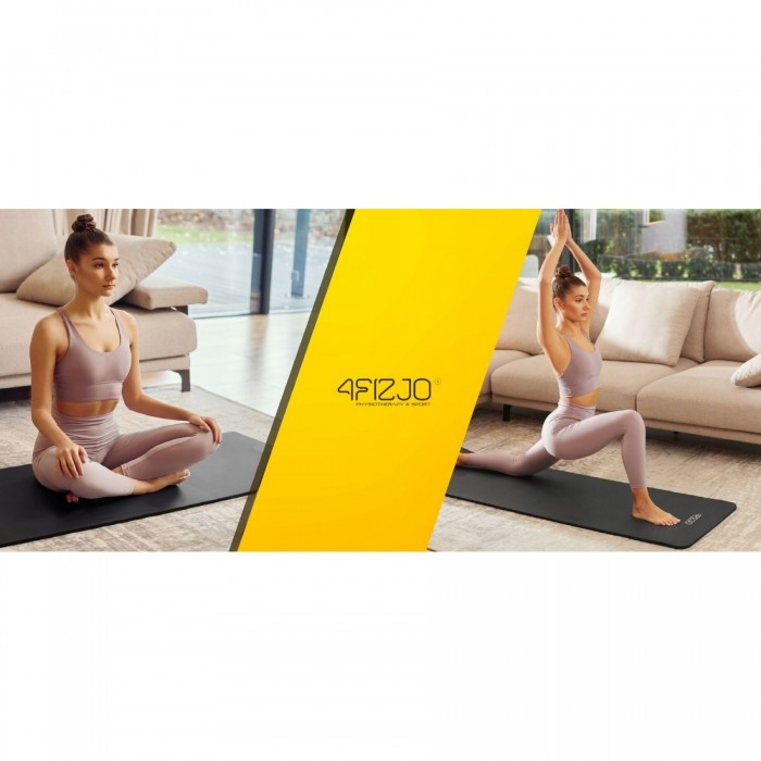 Коврик (мат) спортивный 4FIZJO NBR 180 x 60 x 1 см для йоги и фитнеса Black (P-5907222931462)