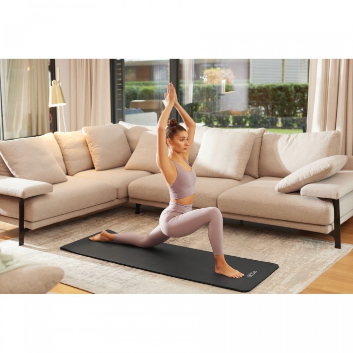 Коврик (мат) спортивный 4FIZJO NBR 180 x 60 x 1 см для йоги и фитнеса Black (P-5907222931462)