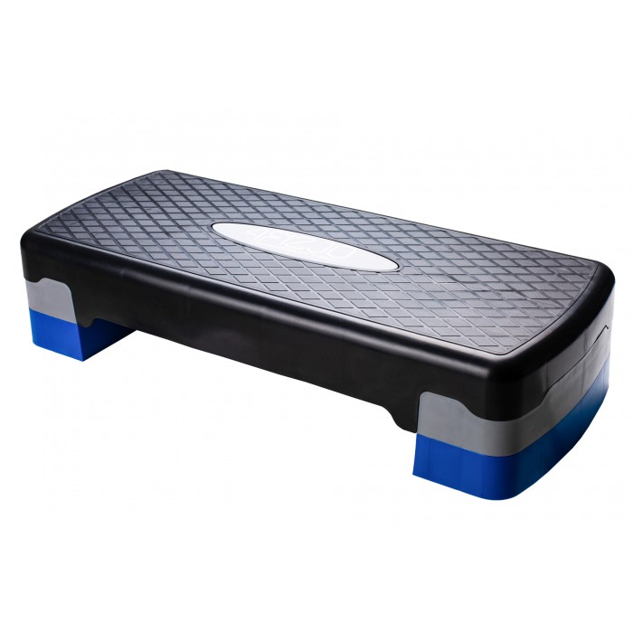Степ-платформа 2-ступінчаста 4FIZJO 69 х 28 х 10-15 см Black/Blue (P-5907222931370)