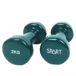 Гантелі для фітнесу вінілові 2 кг (пара) SPART DB2113-2Green