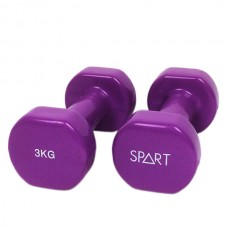 Гантелі для фітнесу вінілові 3 кг (пара) SPART DB2113-3Purple