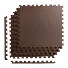 Напольное покрытие для спортзала мат-пазл (ласточкин хвост) 4FIZJO Mat Puzzle EVA 120 x 120 x 1 cм 4FJ0074 Braun