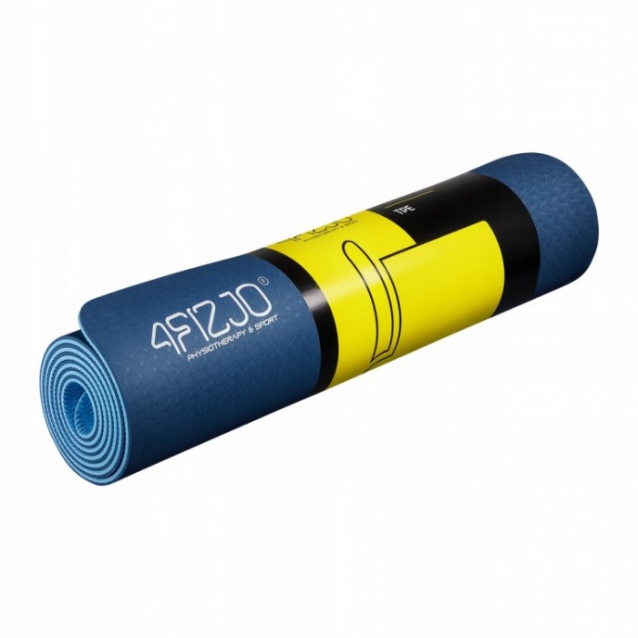 Коврик для йоги 4FIZJO TPE 6 мм 4FJ0033 Blue/Sky Blue