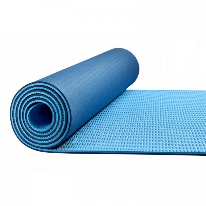 Коврик для йоги 4FIZJO TPE 6 мм 4FJ0033 Blue/Sky Blue