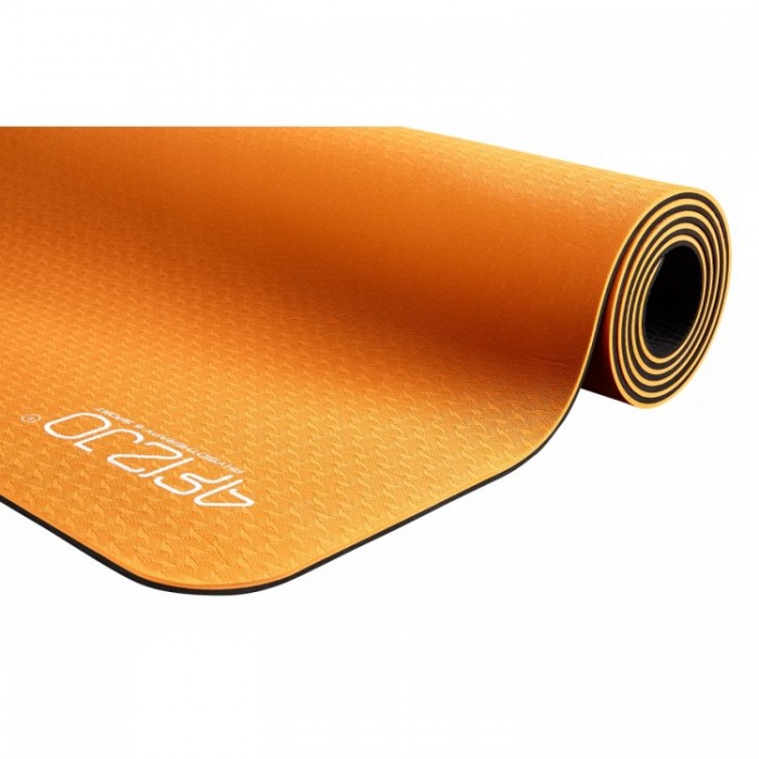 Коврик для йоги (Yoga mat) 4FIZJO TPE 6 мм 4FJ0034 Orange/Black Коврик для йоги (Yoga mat) 4FIZJO TPE 6 мм 4FJ0034 Orange/Black