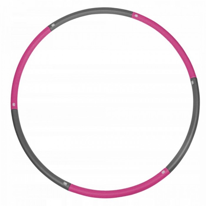 Хулахуп обруч для схуднення масажний SportVida 90 см SV-HK0215 Grey / Pink