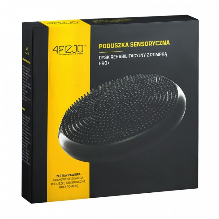 Балансировочная подушка-диск 4FIZJO PRO+ 33 см сенсомоторная, массажная Black (P-5907222931936)