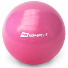 Фітбол (м'яч для фітнесу, гімнастичний) Hop-Sport 65cm рожевий + насос